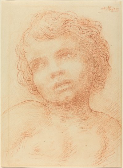 Hoved af et barn af Alphonse Legros