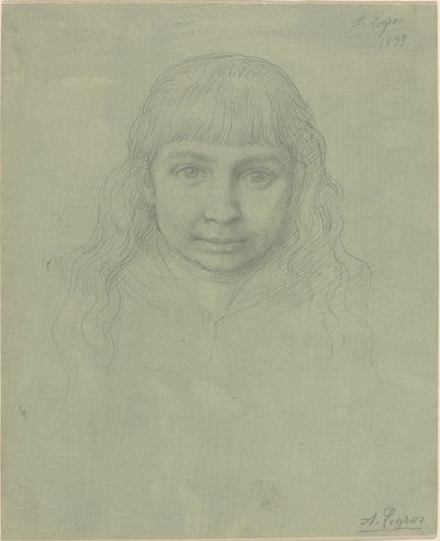 Hoved af et barn af Alphonse Legros