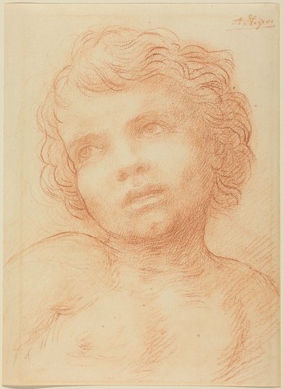 Et barns hoved af Alphonse Legros