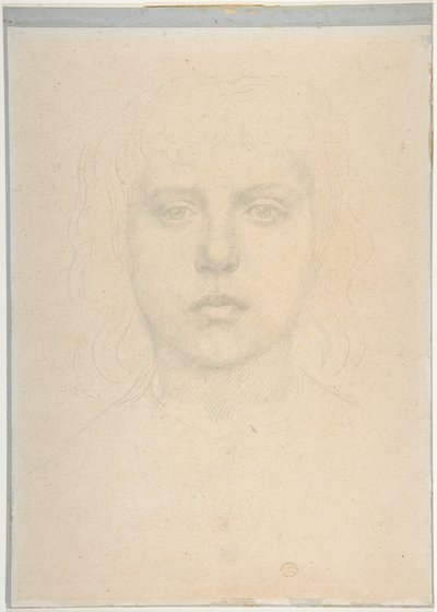 Hovedstudie af en pige af Alphonse Legros