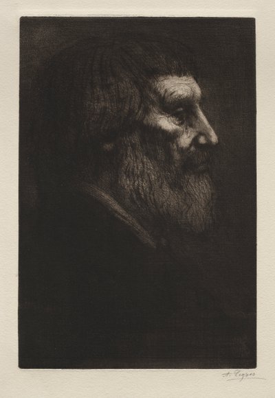 Hoved af en mand af Alphonse Legros