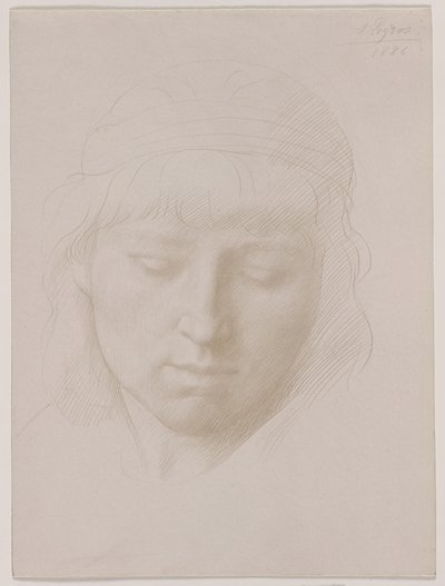 Hoved af en mand af Alphonse Legros