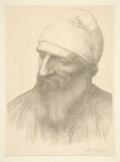Hoved af en mand af Alphonse Legros