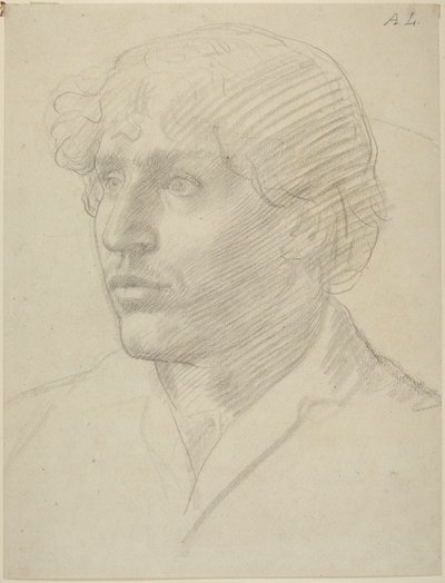 Hovedstudie af en mand af Alphonse Legros