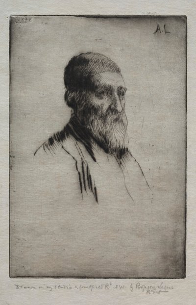 Hoved af en mand. af Alphonse Legros