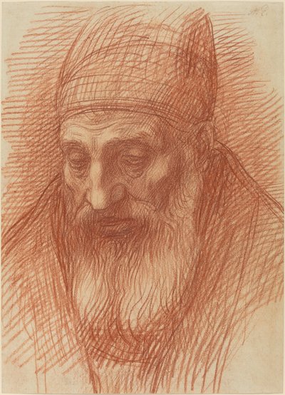 leder af en præst af Alphonse Legros