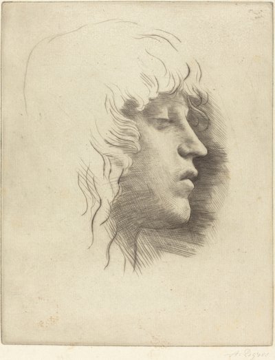 Hoved af en ung pige Hoved af en ung pige. af Alphonse Legros