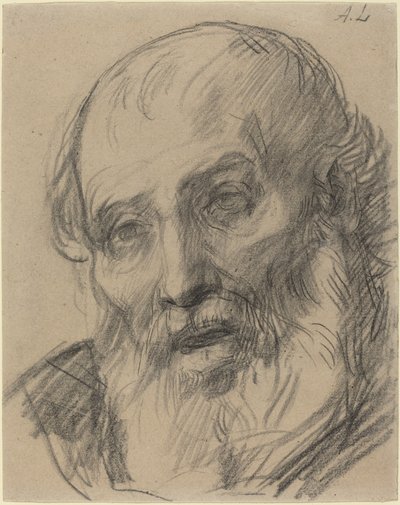 Hoved af en gammel mand. af Alphonse Legros