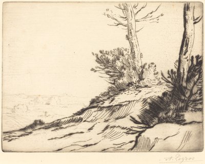 Bakke med buske (La butte aux broussailles) af Alphonse Legros