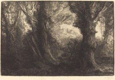 I Conteville-skoven (Dans la foret de Conteville) af Alphonse Legros