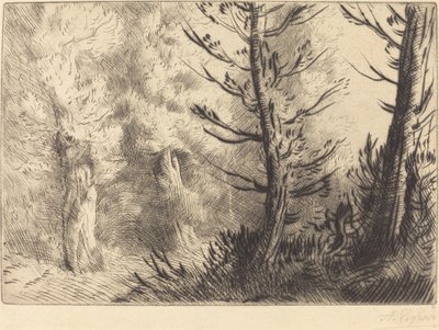 I skoven Fontainebleau af Alphonse Legros