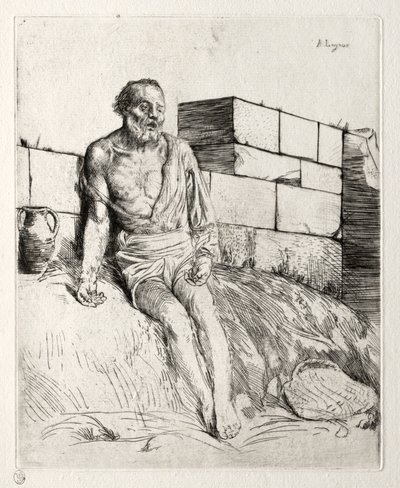 Job første plade. af Alphonse Legros