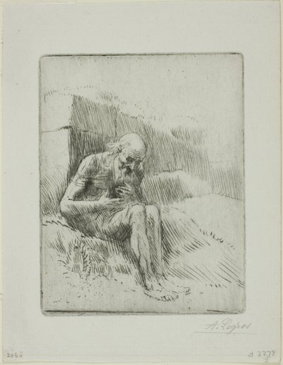 Job, anden plade af Alphonse Legros