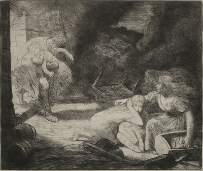 LIncendie, 1876. af Alphonse Legros