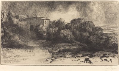 Gård ved Brieux i en Storm af Alphonse Legros