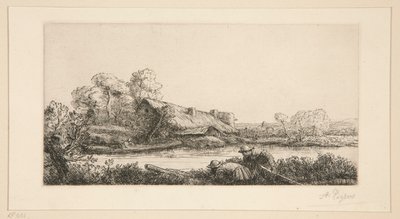 Farmen ved floden: Afteneffekt af Alphonse Legros
