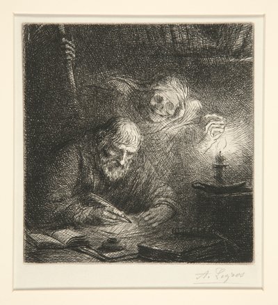 Døden og filosoffen af Alphonse Legros