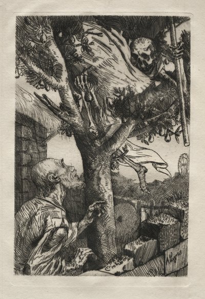 Døden i pæretræet. af Alphonse Legros