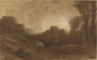 Landskab, Aften. af Alphonse Legros