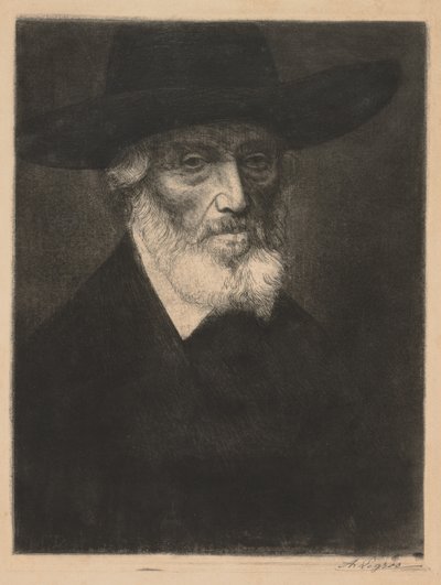 Stort portræt af Thomas Carlyle af Alphonse Legros