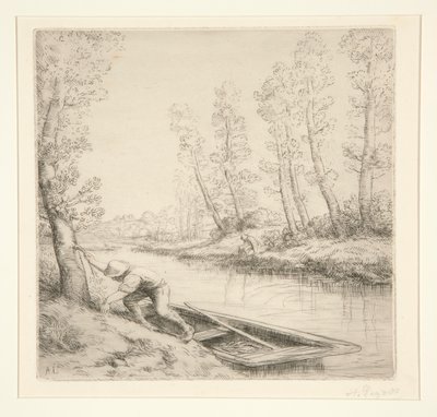 Morgen på floden af Alphonse Legros