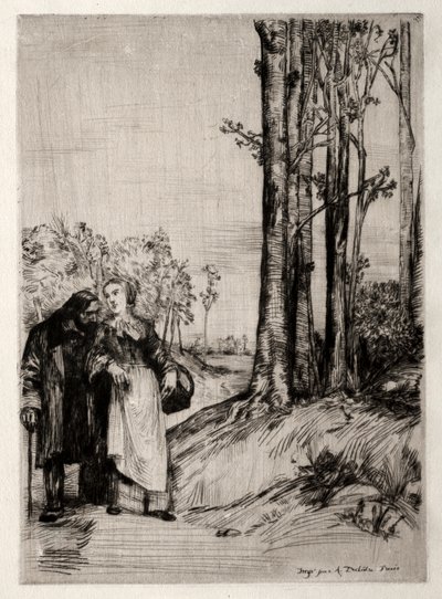 Rekonvalescentens Promenade, ca. 1861. af Alphonse Legros