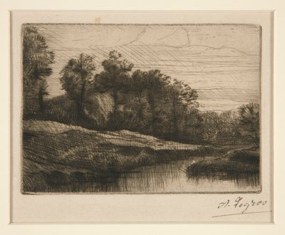 Aften solnedgang af Alphonse Legros