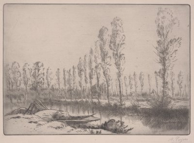 Les Tourbieres: Nær Amiens (ætsning) af Alphonse Legros