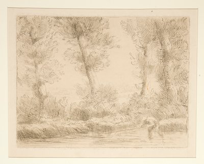 Les bords de la Liane (Lianens bredder) af Alphonse Legros