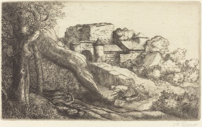 Lille brænder af græs Den lille brænder af græs. af Alphonse Legros