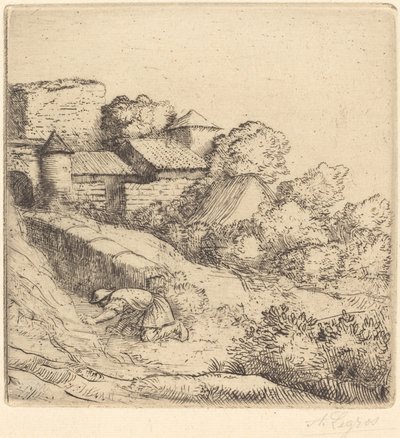 Lille brænder af græs Den lille brænder af græs. af Alphonse Legros