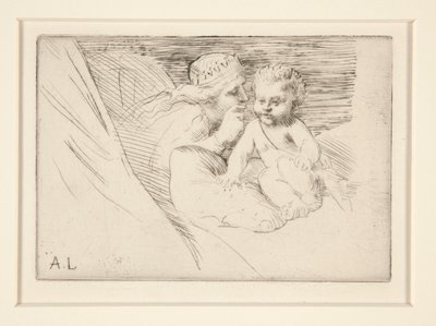 Mab et Cupidon (Mab og Amor) af Alphonse Legros
