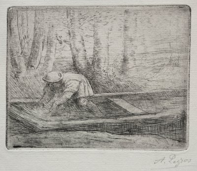 Mand i en Punt. af Alphonse Legros