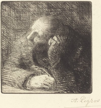 Meditation (La meditation) af Alphonse Legros