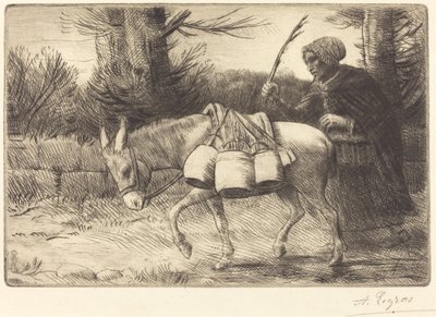 Milkmaid of Boulogne, 3. tallerken (Laitiere a Boulogne) af Alphonse Legros