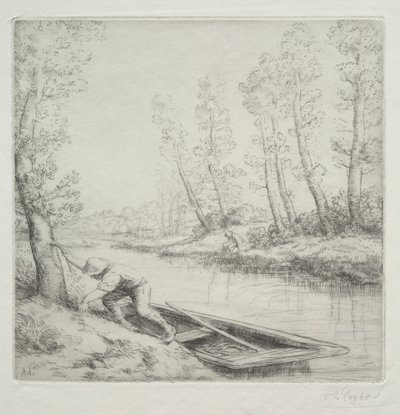 Morgen på floden af Alphonse Legros