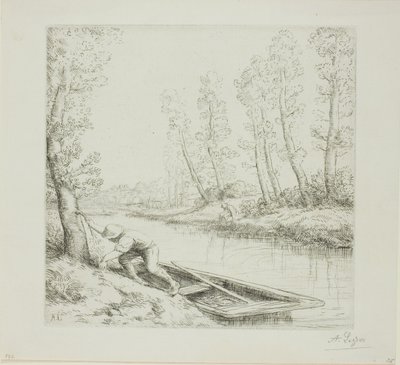 Morgen på floden af Alphonse Legros