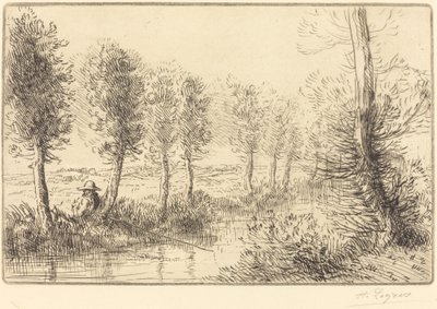 Nær Møllen Pres du moulin. af Alphonse Legros