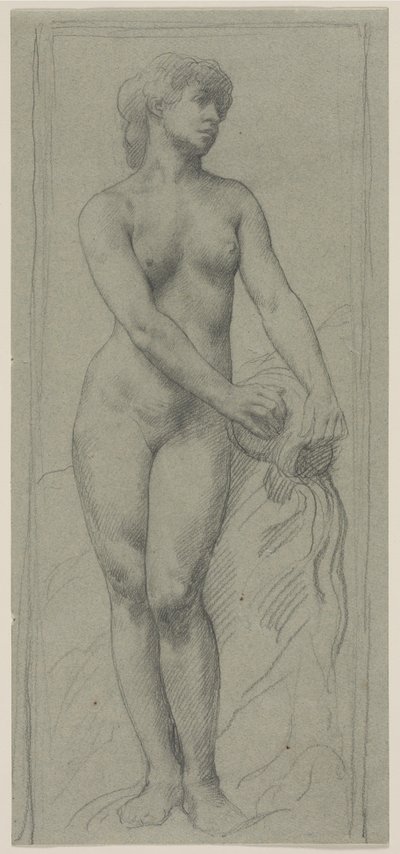 Nøgen kvinde. af Alphonse Legros