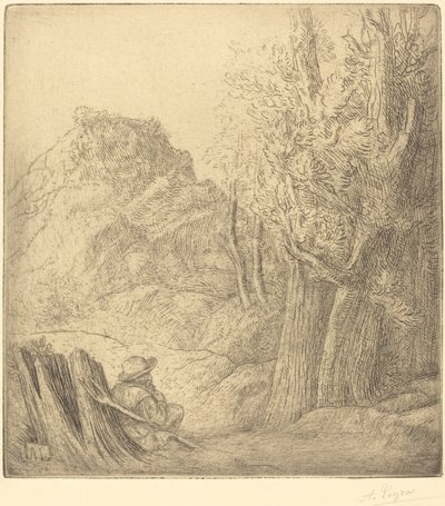 Old Village Old Town. af Alphonse Legros