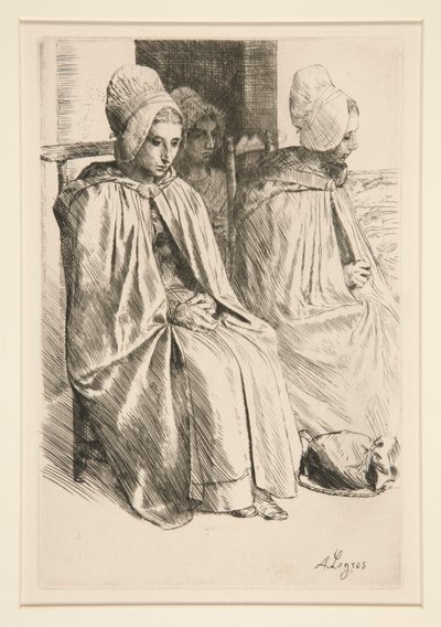 Paysannes des Environe de Boulogne (Bønderkvinder i Boulogne-kvarteret) af Alphonse Legros