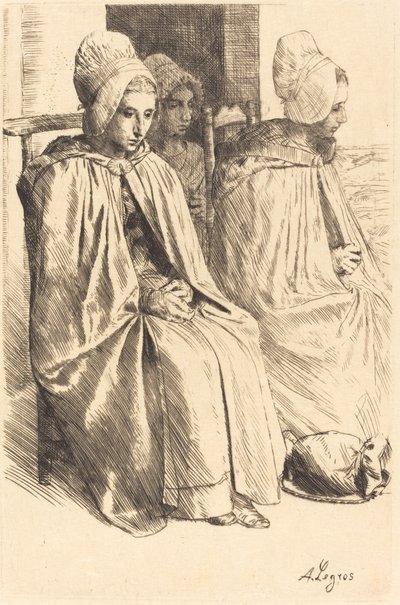 Bondekvinder i Boulogne af Alphonse Legros