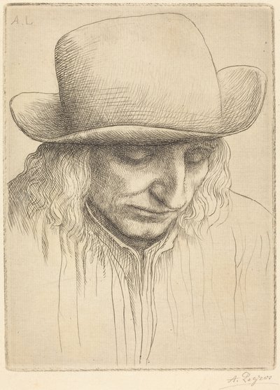 Bonde med rund hat af Alphonse Legros