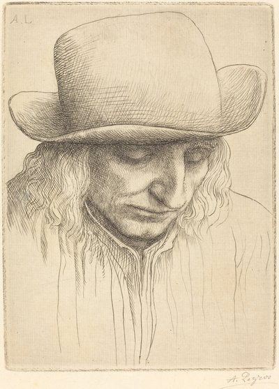 Bonde i en rund hat Bonde i en rund hat. af Alphonse Legros