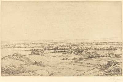 Slette nær en sø af Alphonse Legros