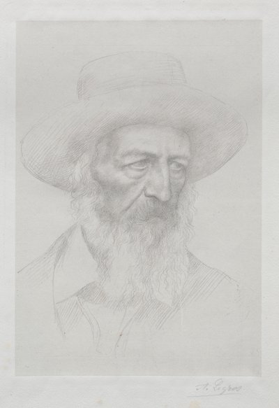 Portræt af Alfred Lord Tennyson af Alphonse Legros