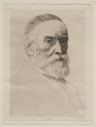 Portræt af George Frederic Watts af Alphonse Legros
