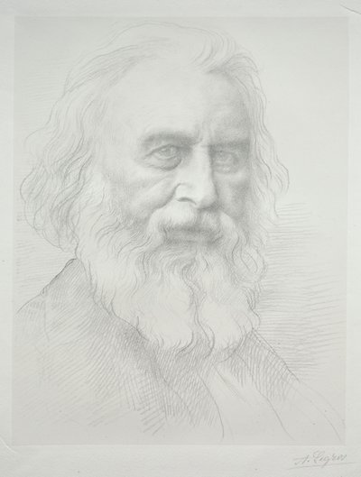 Portræt af Henry Wadsworth Longfellow 2. plade. af Alphonse Legros