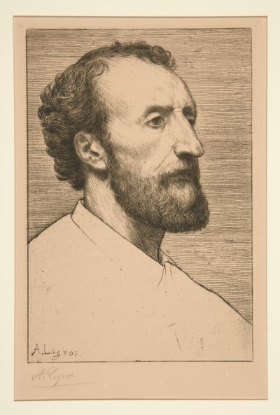 Portræt af Jules Dalou af Alphonse Legros