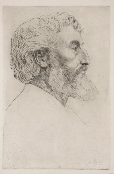 Portræt af Sir Frederick Leighton (første plade) af Alphonse Legros